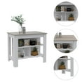 thumbnail image 5 of Delos Antibacterial Modern Kitchen Island - White / Light Grey, 5 of 8