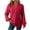 Red, variant on TKLPEHG Waffle Knit Tops For Women Fall Fashion V Neck Casual Tops Solid Color Comfy Ladies Lightweight Pullover (Army Green,L)