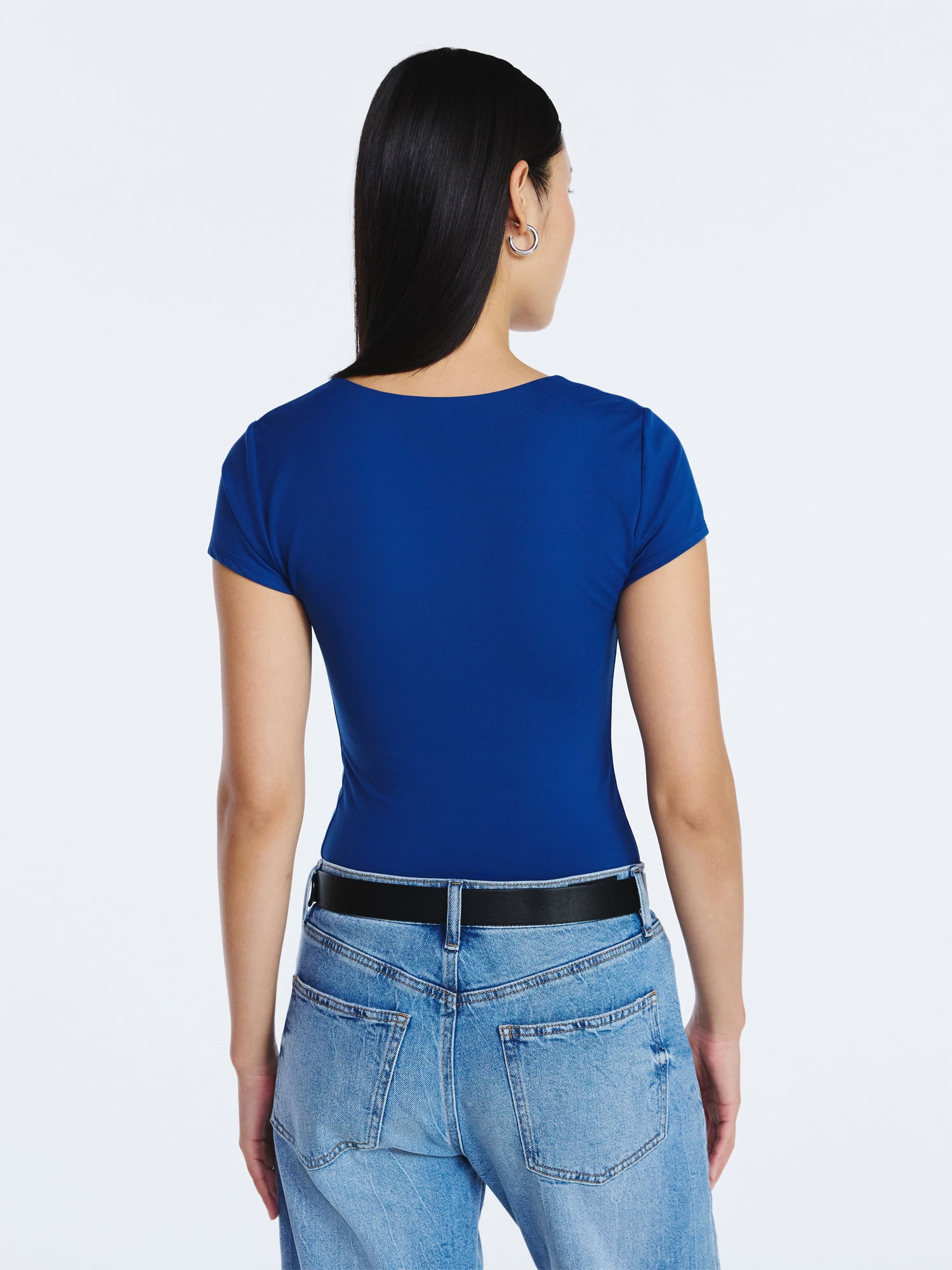 Scoop Women's and Women's Plus Refined Contour V Neck Tee, Sizes XS-4X