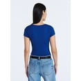 thumbnail image 3 of Scoop Women's Contour V-Neck Tee, Sizes XS-XXL, 3 of 5