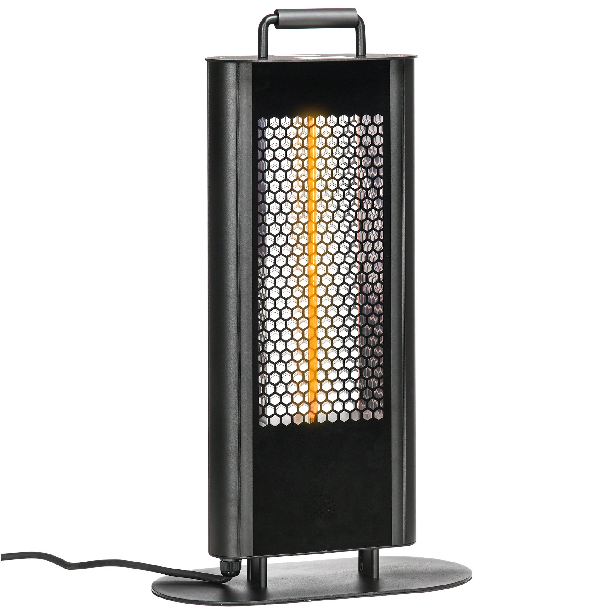 Outsunny Electric Patio Heater with Ultra-low Glare and 6 Heat Settings,  1200W Aluminium Alloy Freestanding Infrared Heater with Infrared Remote  Control, Black | Walmart Canada