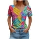thumbnail image 1 of Top de Verano de las Mujeres, Cuello en V Moda Casual de Manga Corta Blusa, Primavera Y Verano Ligero Top, 1 of 9
