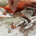 thumbnail image 5 of Ambesonne Fox Jigsaw Puzzle, Watercolor Bushy Tail Tod, Heirloom-Quality Fun Activity for Family Durable Cardboard, 1000 pcs, Burnt Sienna White Brown, 5 of 6