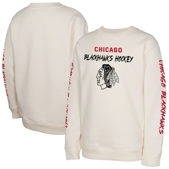 Youth Cream Chicago Blackhawks Star Power Pullover Sweatshirt