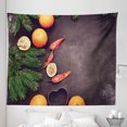 thumbnail image 1 of Rustic Orange Tapestry, Spices Flour and Citrus Fruit Pepper Pine Tree Branches Autumn Concept Photo, Fabric Wall Hanging Decor for Bedroom Living Room Dorm, 5 Sizes, Multicolor, by Ambesonne, 1 of 1