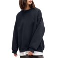 thumbnail image 1 of Timegard Sweat-Shirt Surdimensionné pour Femmes Col Rond Épaule Tombante Pull Automne Hiver Basique Décontracté, 1 of 9