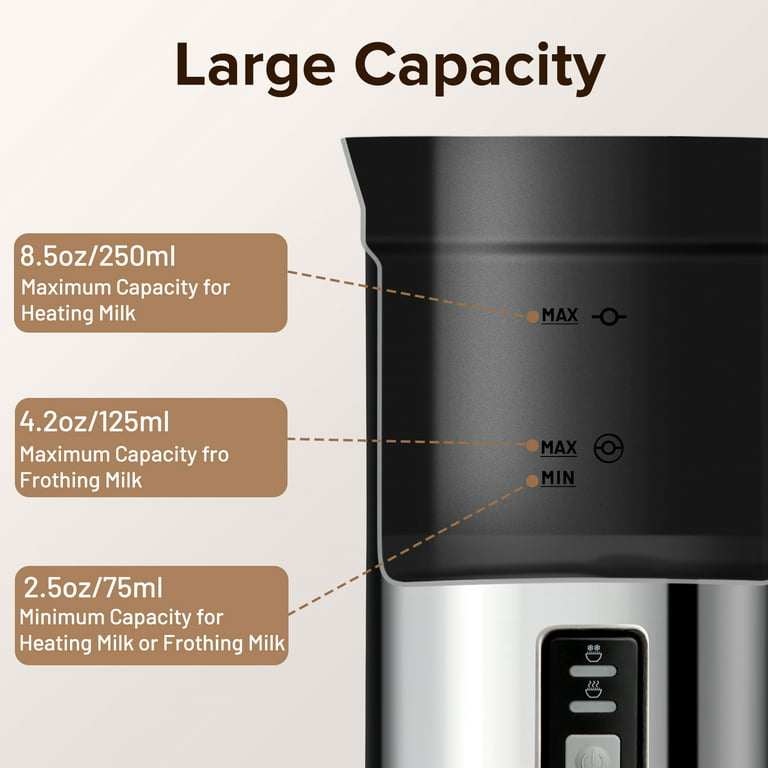 Automatic Milk Frother Electric Cold/Hot Milk Steamer Cappuccino Machine Milk  Foamer Frothing Stainless Steel Home Appliances