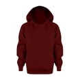 thumbnail image 2 of SUXIAN Hoodie For Toddler Solid Color Long Sleeve Pocket Pullover Casual Coat Sweatshirt Boys Hoodies Wine_007 6-7 Years, 2 of 7