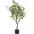 thumbnail image 5 of DecMode 41" Artificial Eucalyptus Tree in Realistic Leaves and Black Plastic Pot, 5 of 7