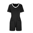 thumbnail image 3 of Kayannuo Short Sleeve Womens Tops Graphic Tees Women Valentine's Day Women's Summer Casual Short Sleeve Rompers Loose Shorts Overalls Jumpsuit With Pockets, 3 of 5