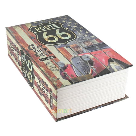 Secret Safe - Route 66 Hidden Book Safe Lock Secret Security Money Hollow Book Wall Safe