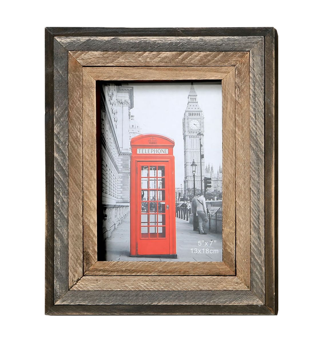 Fashioncraft Multi Wood Grain Hanging Picture Frame, 5 x 7 Inch Rustic