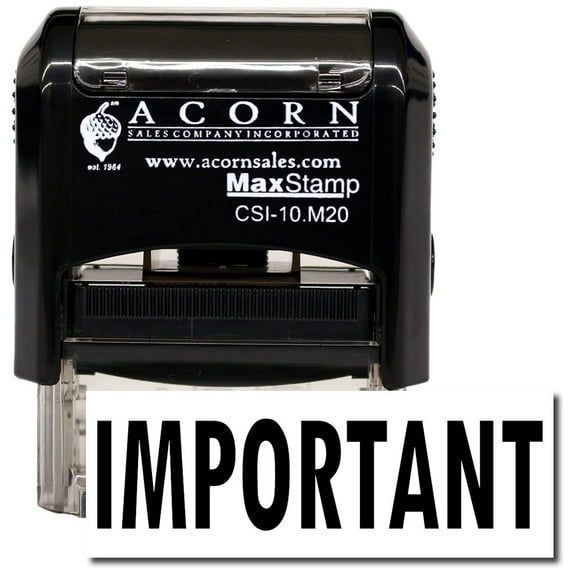 Self-Inking Important Stamp with Pink Ink