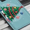 thumbnail image 6 of Christmas Patriotic Tree Ornaments Subtle Faux Leather Travel Luggage Tag, 6 of 7
