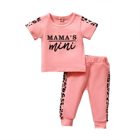 

URMAGIC Newborn Baby Girl Clothes Outfits Infant Toddler Hoodie Short Sleeve Sweatshirt Tops With Pants 2PCS Set