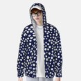 thumbnail image 2 of Fuzoiu Daisies Flowers Print Unisex Sun Protection Hoodie,UPF 50+ Light Jacket,Full Zip Sun Protection Hoodie,Long Sleeve Sun Shirts,for Outdoor Activities-Large, 2 of 7