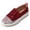 Red, variant on Womens Bling Sequin Rhinestones Metallic Platform Slip on Walking Shoes Fall Casual Stage Performance Stitching Chunky Flat Low Top Fashion Sneakers Black Size 6