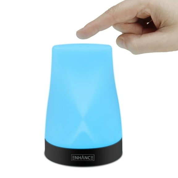 MoodBRIGHT Portable Bedside Night Light Lamp with Color LED's & Rechargeable Battery