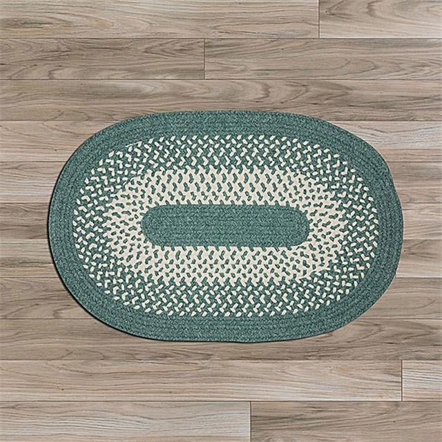 Colonial Mills Rug JK10R036X060 3 x 5 ft. Jackson Braided Rug Teal