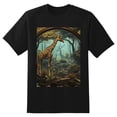 thumbnail image 5 of Plus Size Shirt for Women Black Tops for Women Short Sleeves Shirt for Women Giraffe (6) T Shirt Crewneck Shirt for Women 2XL, 5 of 5