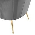 thumbnail image 6 of Armchair Accent Tufted Chair, Grey Gray, Velvet, Modern Contemporary, Mid Century Living Hotel Lounge Cafe Lobby, 6 of 8