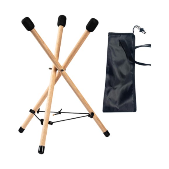 Soporte para handpan con trípode, estable, portátil, con almohadilla superior de goma antideslizante y ligero. S