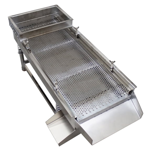 Electric Linear Vibrating Screen Stainless Steel Shaker Sifter with 7mm Screen
