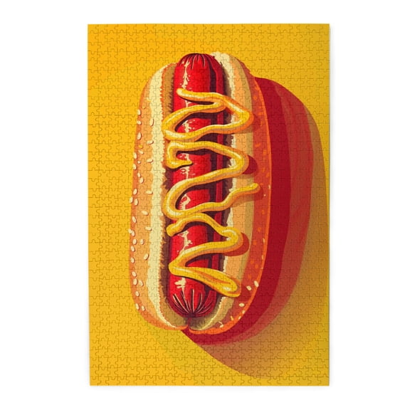 1000 pcs Tempting hot dogs 1000 piece puzzle for adults,Stress relieving pleasure,Funny hot dog Enchanting Wooden Puzzles,1000 Piece Jigsaw Puzzle for Adults Challenging Puzzle Perfect for Game Night