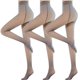 thumbnail image 2 of Calcetines de moda para mujer, falsos, translúcidos, cálidos, de forro polar, color café liso., 2 of 4