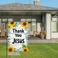 thumbnail image 3 of AMHNF Thank You Jesus Linen Garden Flag with Sunflowers and Blue Berries for Spring Summer Home Outdoor Garden Yard Door Decor 12x18 inch, 3 of 5