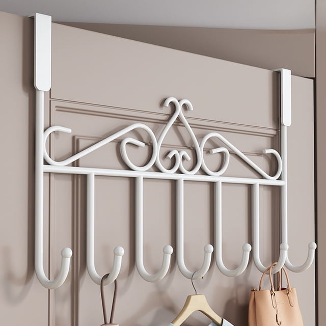 Percheros Sin Perforaciones En La Parte Posterior de La Puerta, Estantes Gruesos Montados Sin Clavos, Ganchos para Colgar Ropa Detrás de La Puerta, Perchas Cada Vez Más Gruesas.