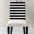 thumbnail image 3 of White Black Striped Chair Covers Set of 4 Simple Stripes Background Chair Back Covers Stretch Removable Washable Chairs Slipcovers Chair Protector for Dining Room Kitchen Party Decor, 3 of 5