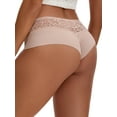 thumbnail image 2 of Unique Bargains Women's Lace Ice Silk Mid Rise Comfort Underpants L Beige, 2 of 6