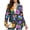 Bright Folk Floral, variant on Blue Purple Mandala Bloom Womens Business Casual Blazer, M, Long Sleeve Work Office Suit Jacket with Pockets, Notched Lapel Collar, Womens Fashion Blazer with Comfy Lining
