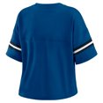 thumbnail image 3 of Women's WEAR by Erin Andrews Royal Indianapolis Colts Color Block Boxy Modest Crop V-Neck T-Shirt, 3 of 4
