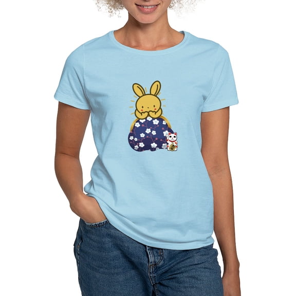 CafePress - Japanese Style Rabbit With Purse T Shirt - Women's Classic T-Shirt