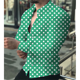 thumbnail image 1 of Camisa con estampado 3D de lunares para hombre, cuello cómodo, larga, moda de primavera y verano, informal, para fiestas sociales, Vaion, 1 of 6