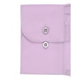 thumbnail image 5 of Men's Slim Fit Button Up Long Sleeve Solid Dress Shirt- Lilac - L (16-16.5) 34/35 sleeve, 5 of 5