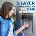 thumbnail image 2 of Aiqeek LT1000PC Refrigerator Water Filter 3-Pack NSF 42 Certified,Compatible with LG LT1000PC/PCS, MDJ64844601, ADQ747935/04, 2 of 7