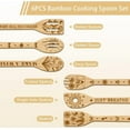 thumbnail image 2 of 6Pcs Dandelion Wooden Spoons Utensil Set Butterfly Bamboo Carving Kitchen Cooking Utensils Wooden Engraved Cooking Spatula Set for Kitchen Fun House Warming Gift DIY, 2 of 7