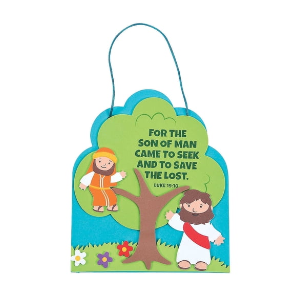 Fun Express Faith/Inspirational Zacchaeus Ornament Craft Kits 12 Piece