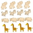 thumbnail image 5 of Raindrops Wooden Animal Cutouts for Decor Multi Color 40pcs Various Shapes Unfinished Wood Slices for DIY Crafts, 5 of 8