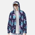 thumbnail image 2 of Balery Silhouette Cats Sudadera ligera de manga larga con capucha y protección solar UPF 50+ para hombre y mujer, ideal para pesca y running-XX-Large, 2 of 7