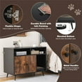 thumbnail image 5 of Demi Bonn 35" Hidden Cat House Washroom Furniture with Storage Compartments and Scratcher, Wood Cat Litter Box Enclosure Cabinet with Side Entrance, Black, 5 of 8