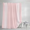 thumbnail image 3 of Pink Striped Shower Curtains for Bathroom, Farmhouse Pink White Stripes Waterproof Fabric Shower Curtain, Decorative Bathroom Curtain for Bathtub, 72"x84", No Hooks Included, 3 of 9