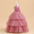 thumbnail image 2 of OSOLU Toddler Child Party Dress Girls Sleeveless Cake Fashion Sweet Dress Party Princess Dress Performance Newborn Boho Dailywear, 8-9 Years, 2 of 4