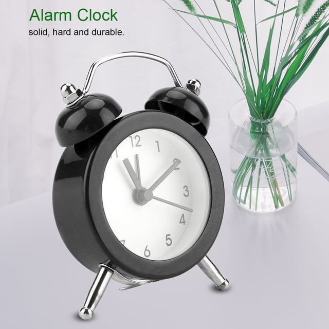 Sonew Exquisite Digital Alarm Clock,3Inch Portable Fashion Mini Metal Digital Alarm Clock with Battery Exquisite for Student Home, Portable Alarm Clock for Student