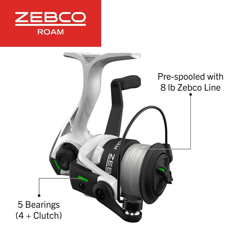 Free Shipping! Zebco Roam Spinning Reel and Fiberglass Fishing Rod