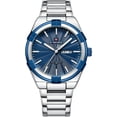 thumbnail image 1 of Men Quartz Watch Auto Date Week Business Dress Analog Stainless Steel Wrist Watches, 1 of 15