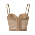 thumbnail image 3 of Women's Push Up Bustier Corset Mesh Breathable Lace Up Boned Overbust Tops Shapewear for Club Party, 3 of 4